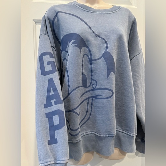 GAP Disney Donald Duck women’s blue crewneck  Sweatshirt - Picture 2 of 8